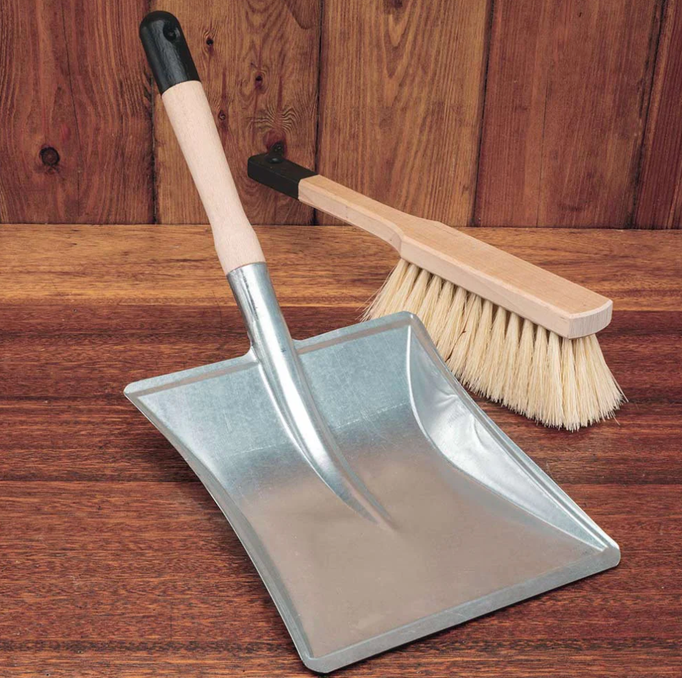 Fireplace Ash Scoop with Hand Broom